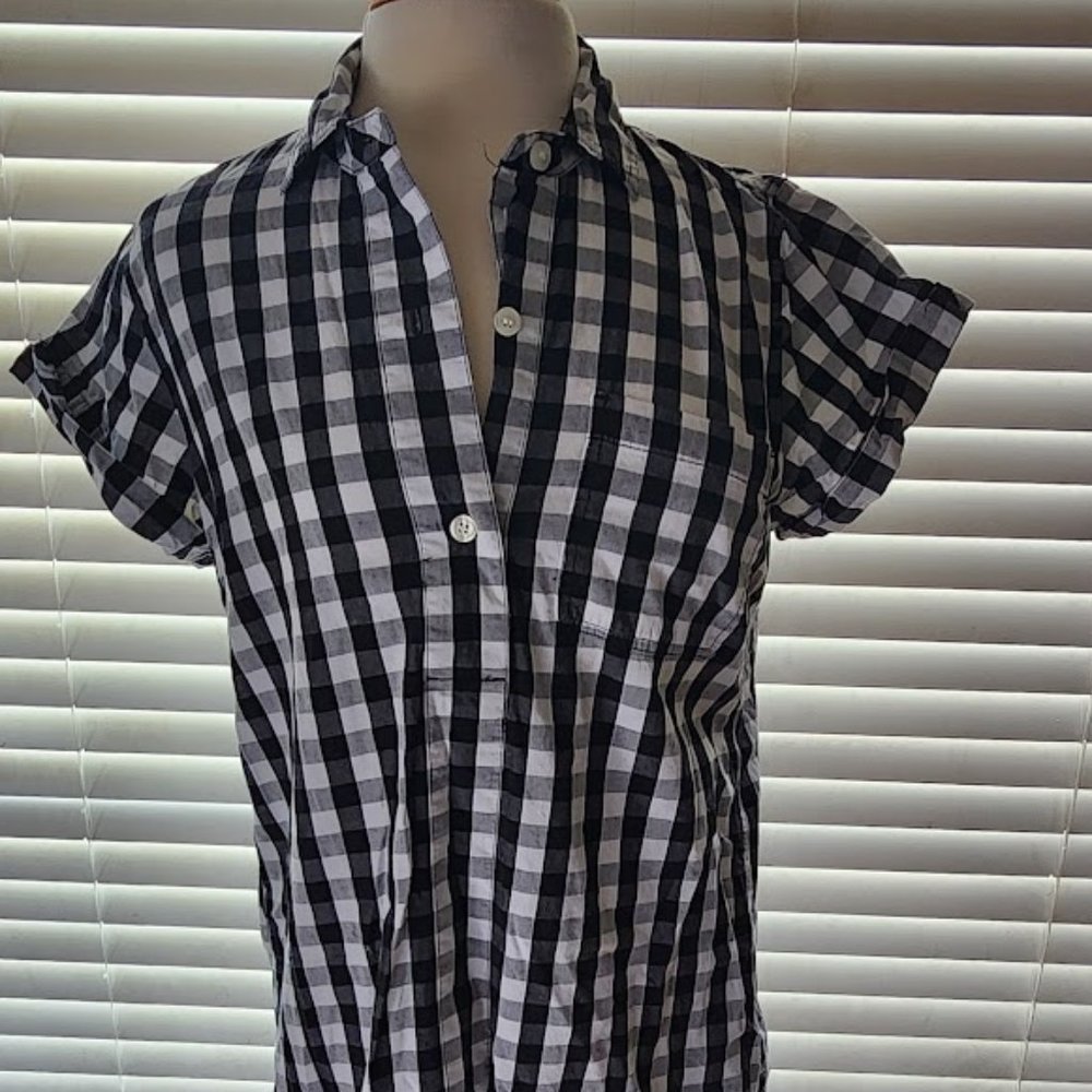 J. Crew gingham shirt dress